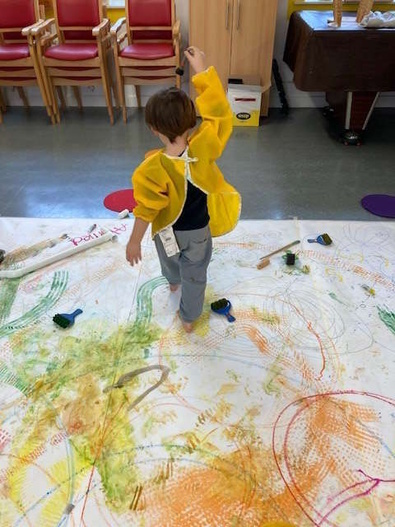High Expectations artist-in-residence programme at Ozanam House Early Learning Centre with artist Helen Barry, photo by Helen Barry